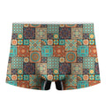 Vintage Floral Patchwork Pattern Print Men's Boxer Briefs