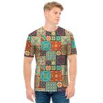 Vintage Floral Patchwork Pattern Print Men's T-Shirt