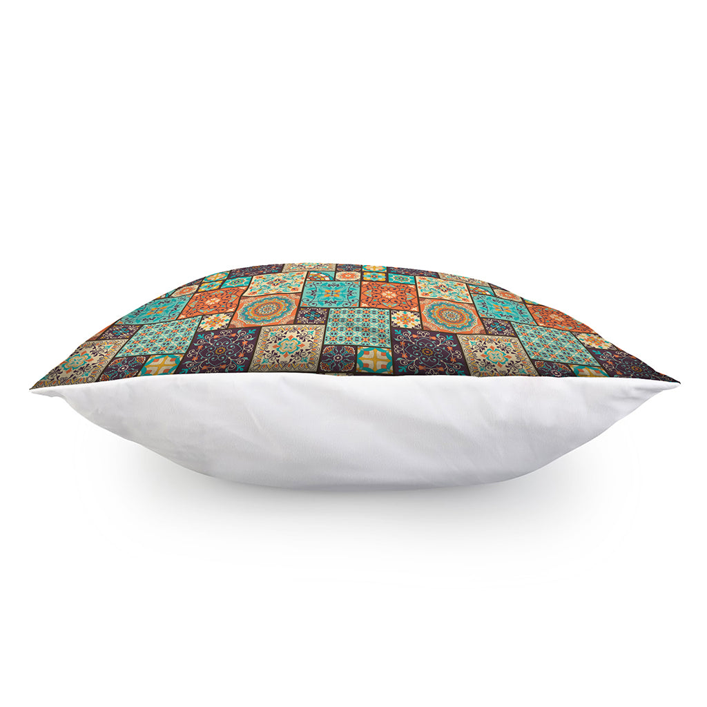 Vintage Floral Patchwork Pattern Print Pillow Cover