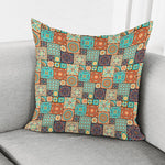 Vintage Floral Patchwork Pattern Print Pillow Cover