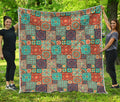 Vintage Floral Patchwork Pattern Print Quilt