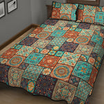 Vintage Floral Patchwork Pattern Print Quilt Bed Set