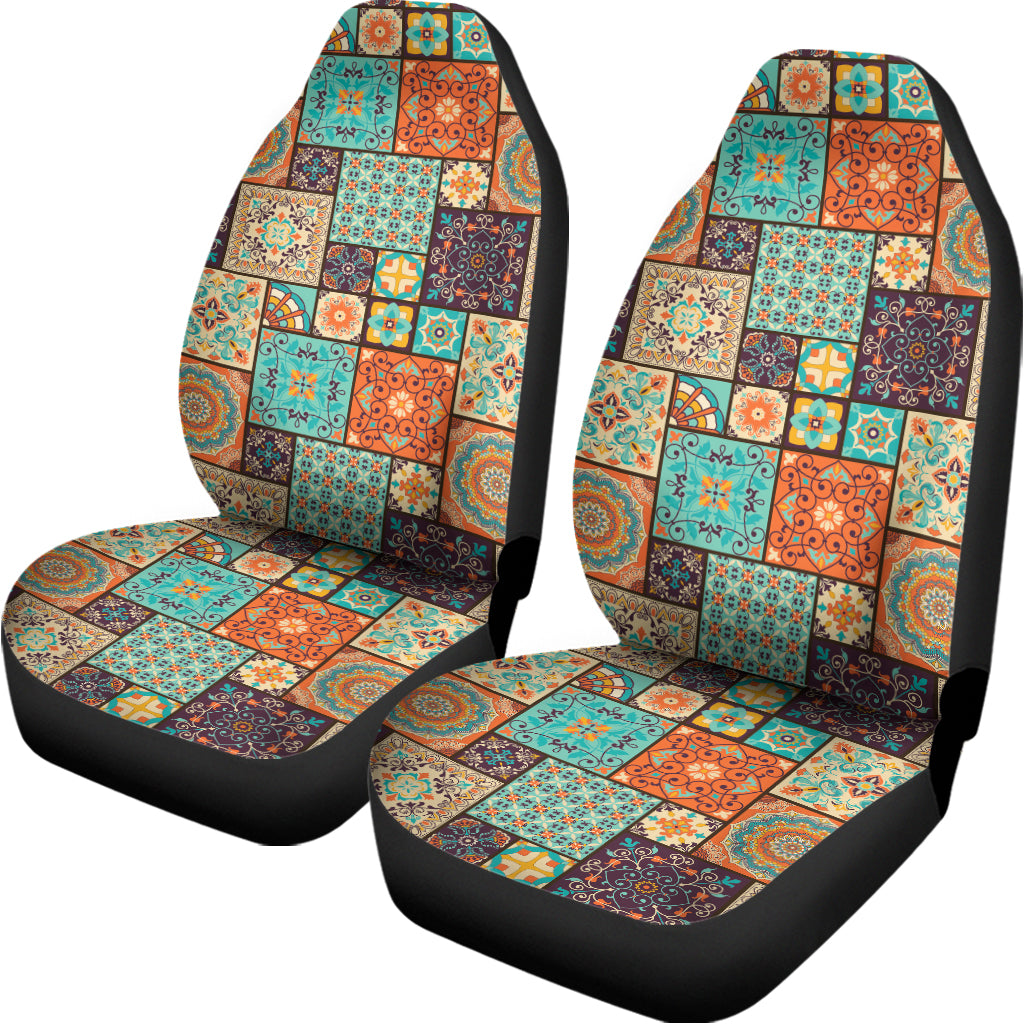Vintage Floral Patchwork Pattern Print Universal Fit Car Seat Covers