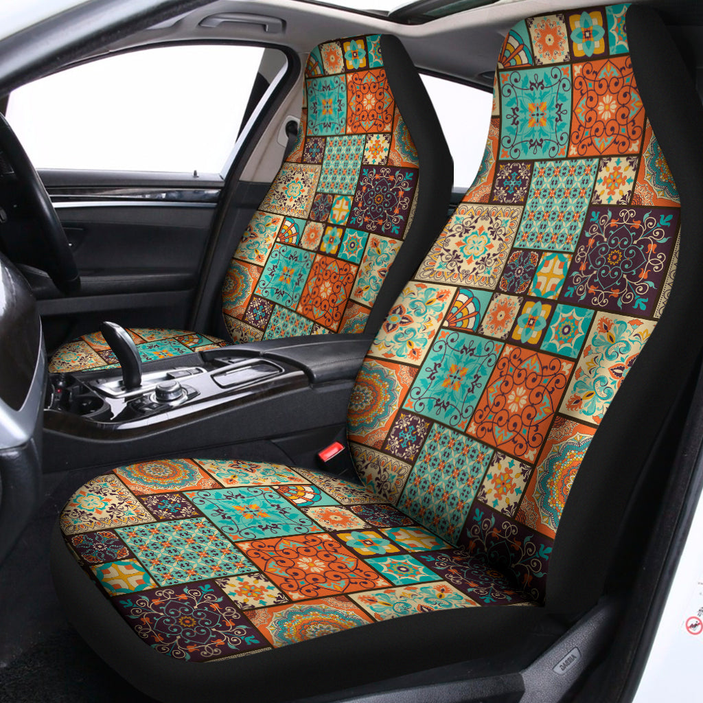 Vintage Floral Patchwork Pattern Print Universal Fit Car Seat Covers