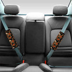 Vintage Floral Skull Pattern Print Car Seat Belt Covers