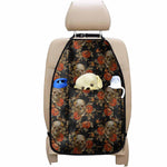 Vintage Floral Skull Pattern Print Car Seat Organizers