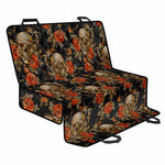 Vintage Floral Skull Pattern Print Pet Car Back Seat Cover