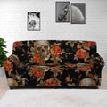 Vintage Floral Skull Pattern Print Sofa Cover