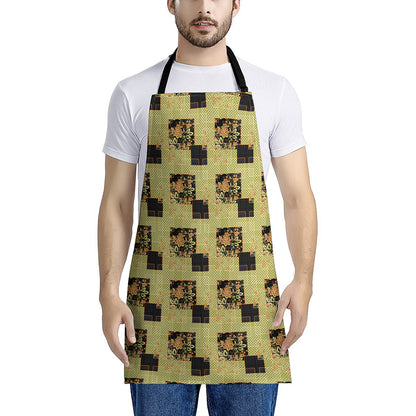 Vintage Flower Patchwork Pattern Print Apron