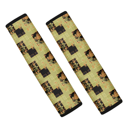 Vintage Flower Patchwork Pattern Print Car Seat Belt Covers