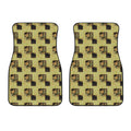 Vintage Flower Patchwork Pattern Print Front Car Floor Mats