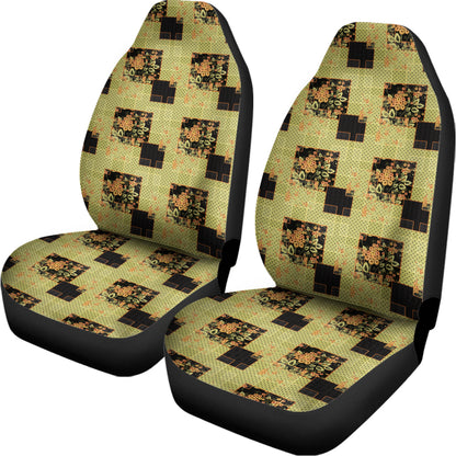Vintage Flower Patchwork Pattern Print Universal Fit Car Seat Covers
