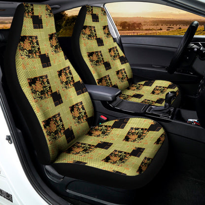 Vintage Flower Patchwork Pattern Print Universal Fit Car Seat Covers