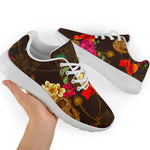Vintage Flowers Skull Pattern Print Sport Shoes GearFrost