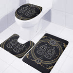 Vintage Gemini Zodiac Sign Print 3 Piece Bath Mat Set