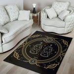 Vintage Gemini Zodiac Sign Print Area Rug