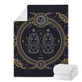 Vintage Gemini Zodiac Sign Print Blanket