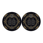 Vintage Gemini Zodiac Sign Print Car Coasters