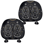 Vintage Gemini Zodiac Sign Print Car Headrest Covers