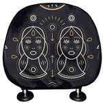 Vintage Gemini Zodiac Sign Print Car Headrest Covers