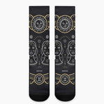 Vintage Gemini Zodiac Sign Print Crew Socks
