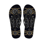 Vintage Gemini Zodiac Sign Print Flip Flops
