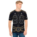 Vintage Gemini Zodiac Sign Print Men's T-Shirt