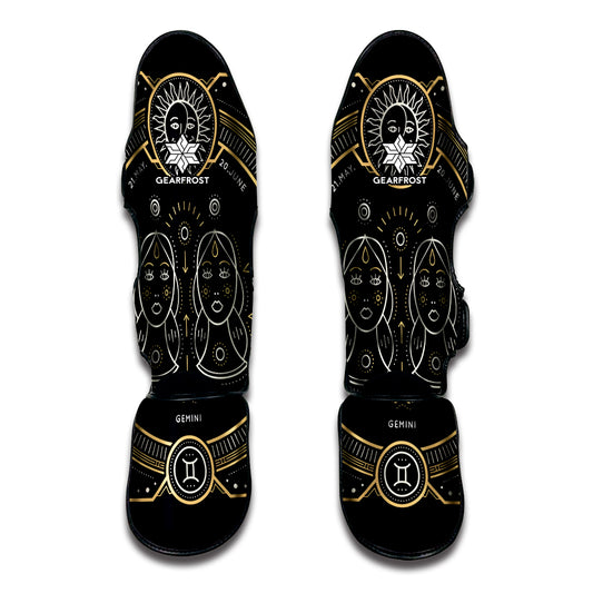 Vintage Gemini Zodiac Sign Print Muay Thai Shin Guard