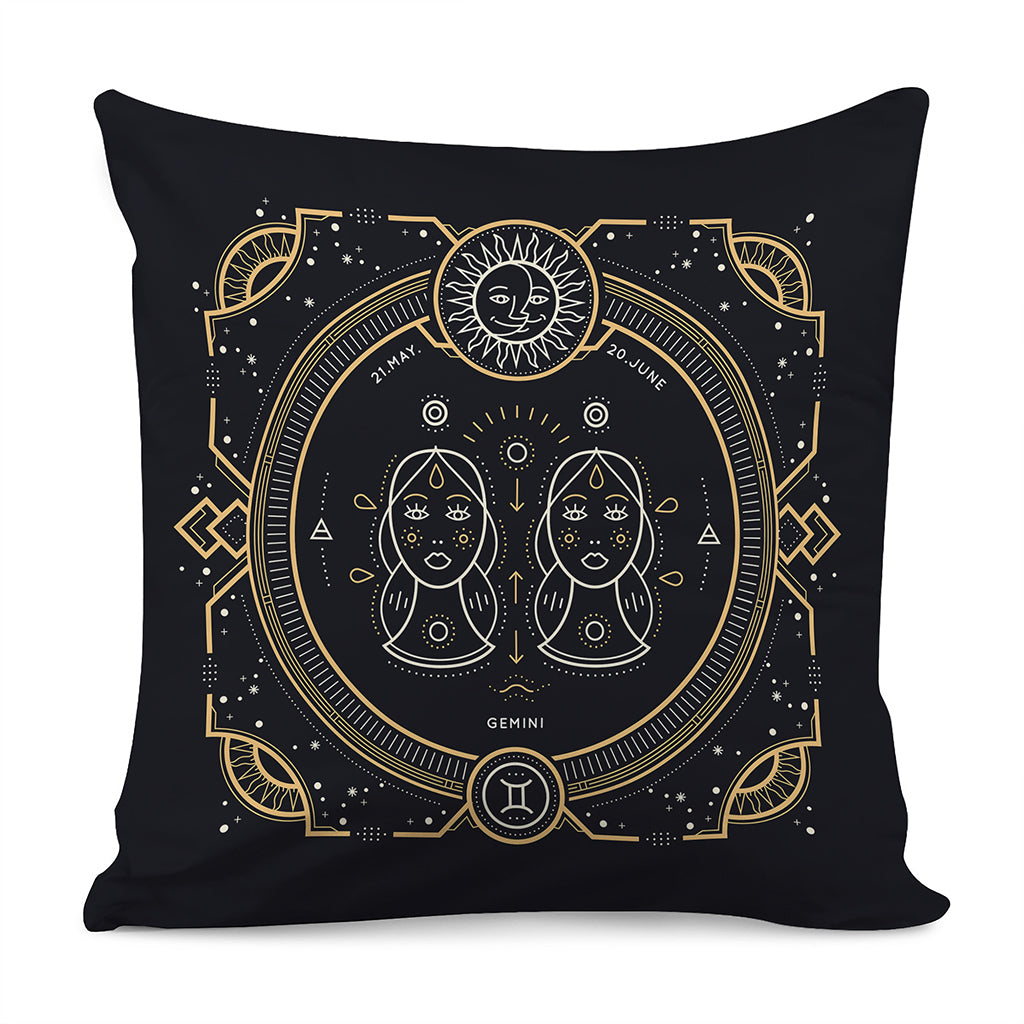Vintage Gemini Zodiac Sign Print Pillow Cover