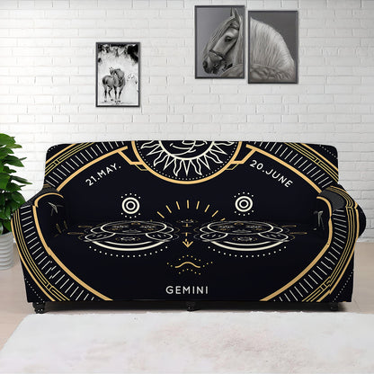 Vintage Gemini Zodiac Sign Print Sofa Cover