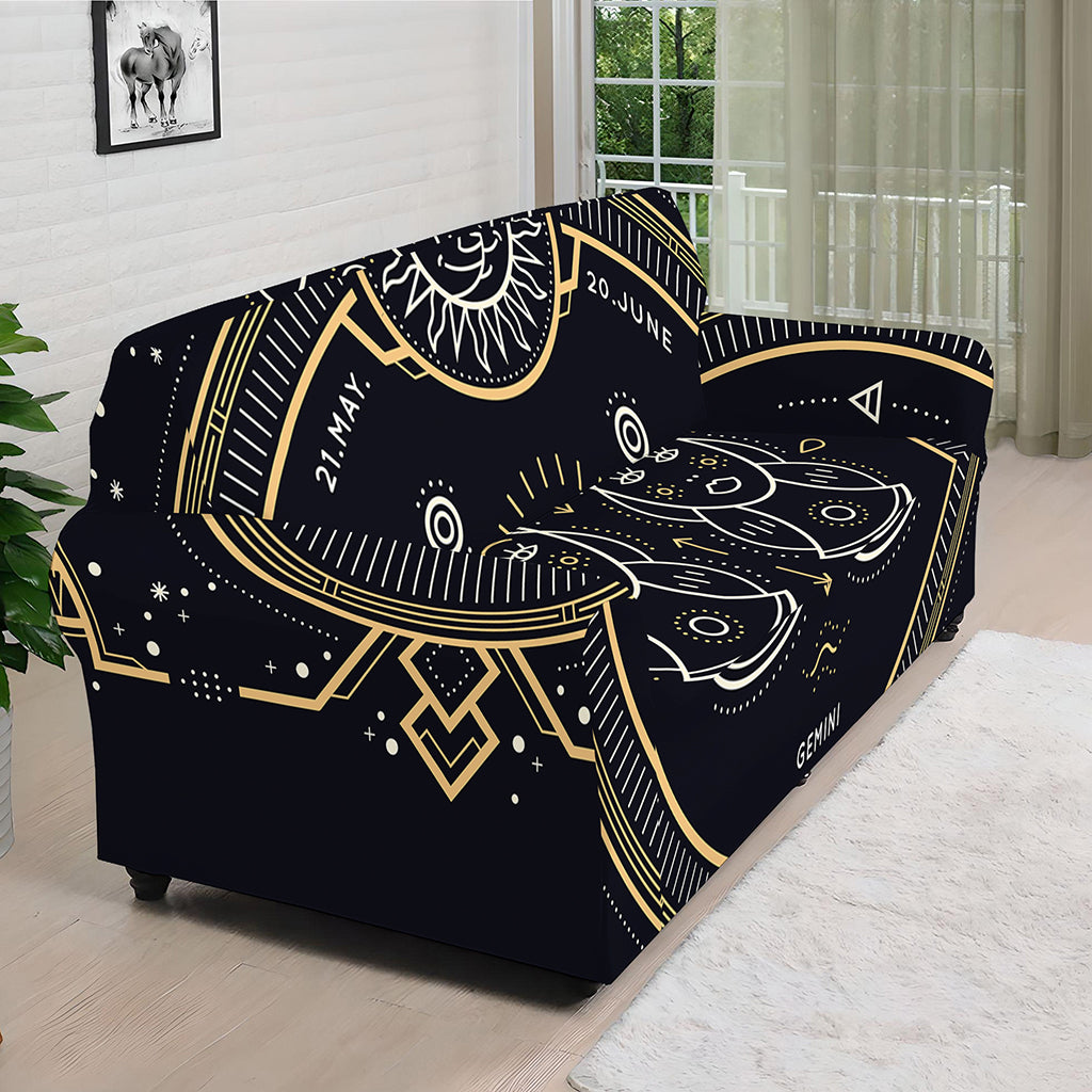 Vintage Gemini Zodiac Sign Print Sofa Cover