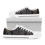 Vintage Gemini Zodiac Sign Print White Low Top Shoes