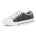 Vintage Gemini Zodiac Sign Print White Low Top Shoes
