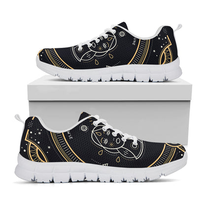 Vintage Gemini Zodiac Sign Print White Sneakers