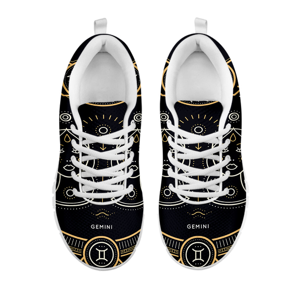 Vintage Gemini Zodiac Sign Print White Sneakers