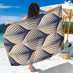 Vintage Geometric Leaf Pattern Print Beach Sarong Wrap