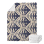 Vintage Geometric Leaf Pattern Print Blanket