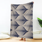 Vintage Geometric Leaf Pattern Print Blanket