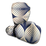 Vintage Geometric Leaf Pattern Print Boxing Gloves