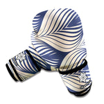 Vintage Geometric Leaf Pattern Print Boxing Gloves