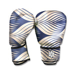 Vintage Geometric Leaf Pattern Print Boxing Gloves