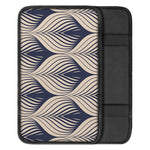 Vintage Geometric Leaf Pattern Print Car Center Console Cover