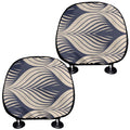 Vintage Geometric Leaf Pattern Print Car Headrest Covers