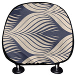 Vintage Geometric Leaf Pattern Print Car Headrest Covers