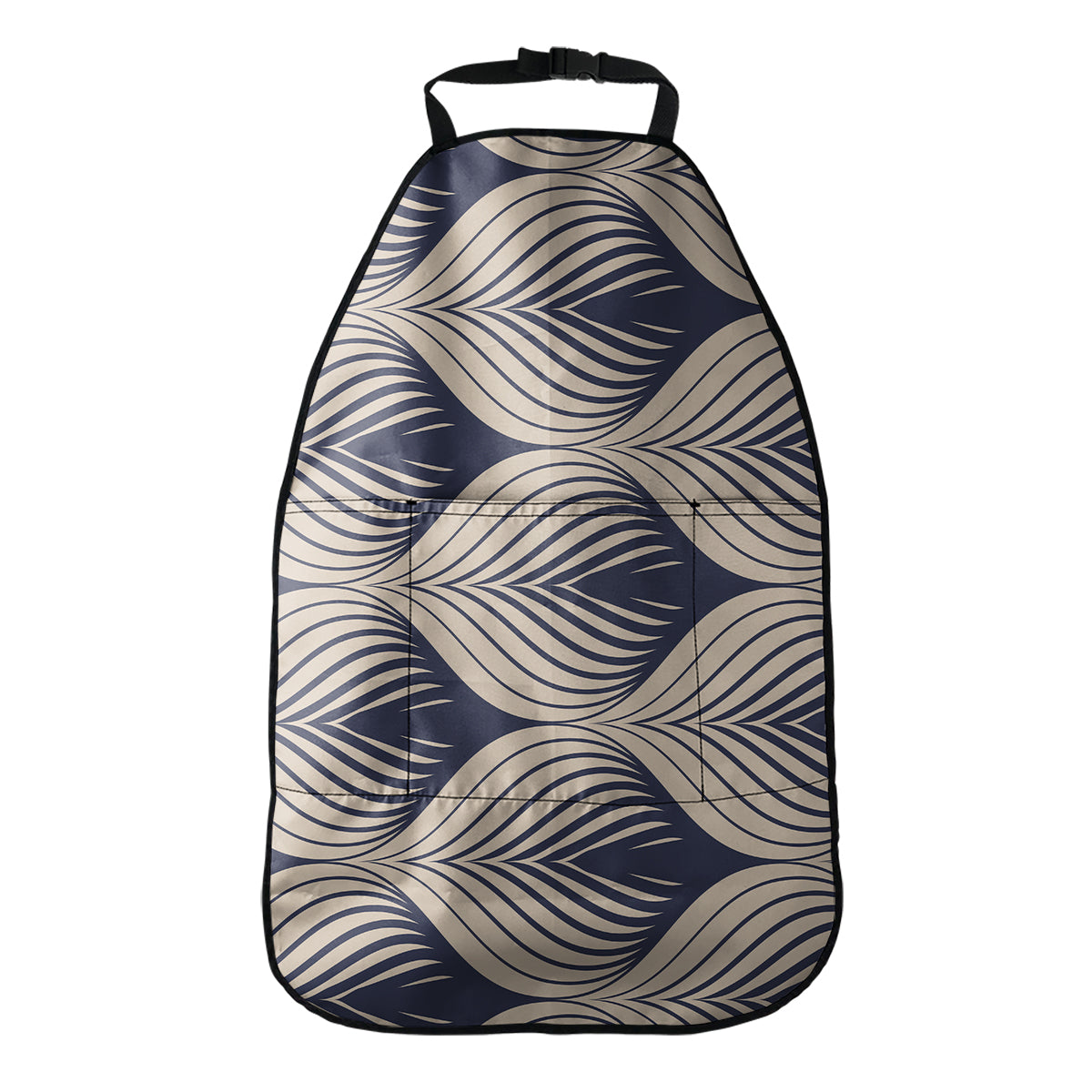 Vintage Geometric Leaf Pattern Print Car Seat Organizers