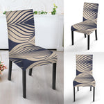 Vintage Geometric Leaf Pattern Print Dining Chair Slipcover