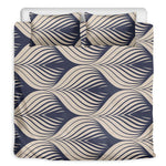 Vintage Geometric Leaf Pattern Print Duvet Cover Bedding Set