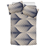 Vintage Geometric Leaf Pattern Print Duvet Cover Bedding Set