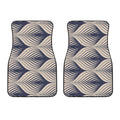 Vintage Geometric Leaf Pattern Print Front Car Floor Mats