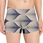 Vintage Geometric Leaf Pattern Print Men's Boxer Briefs